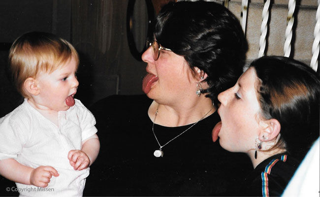 Kathryn and Harriet teach niece/cousin Julia an important skill