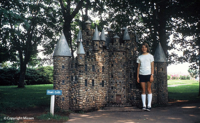 Standing tall beside Glamis Castle, Woodleigh Replicas, PEI, 1970