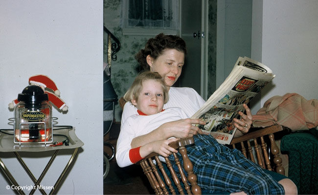 A quiet moment between mother and daughter