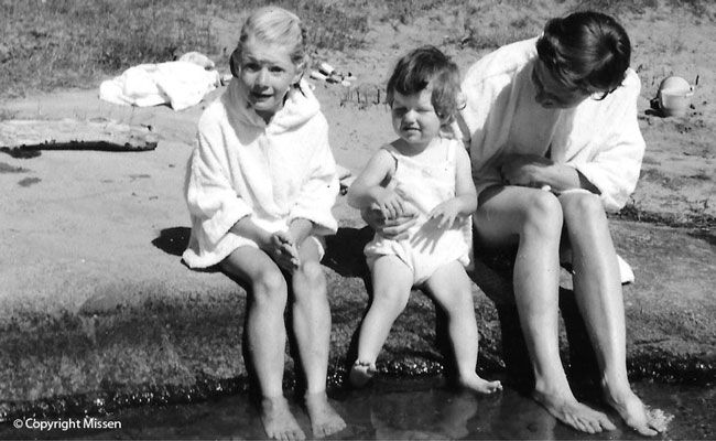 The water was cold! (rented cottage on Stoney Lake, 1960s)