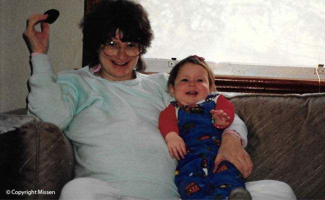 Kathryn, pregnant with Madeleine Joy Gabrielle, who would be stillborn, 1987