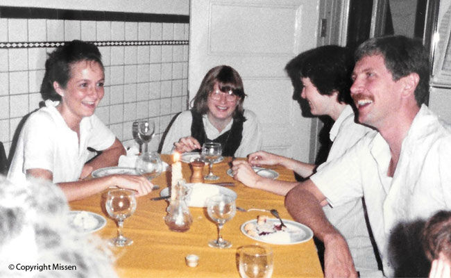 A house dinner at the Major Street house, where Kathryn lived in the early 1980s, Kensington Market, Toronto
