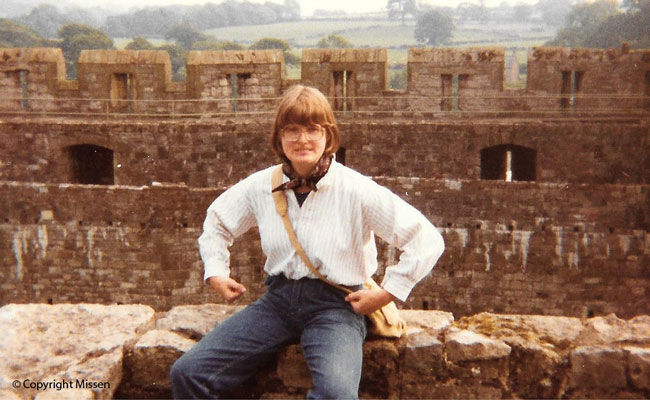 Kathryn the “turreteer” in Wales, 1982