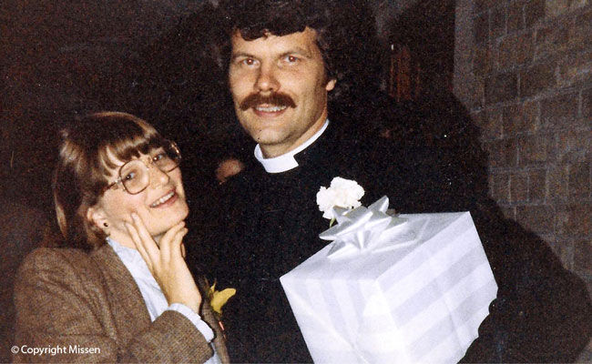 The bride and groom set off for their honeymoon